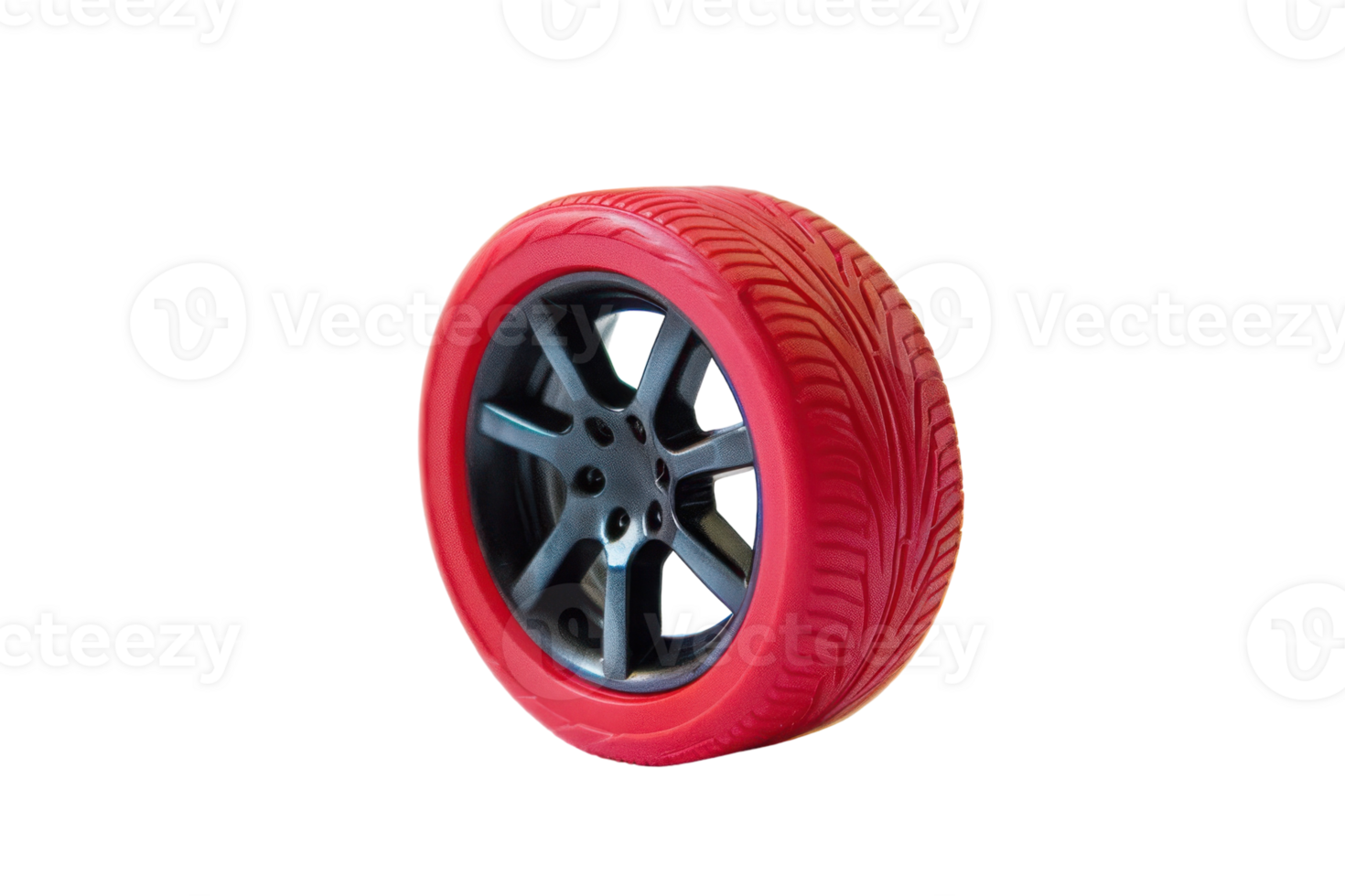 Rubber Toy Car Tire On Transparent Background. png