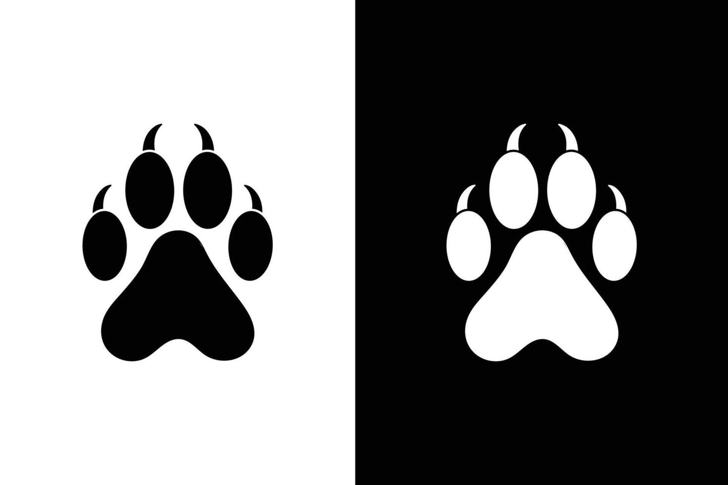 Dog or cat paw print flat icon vector