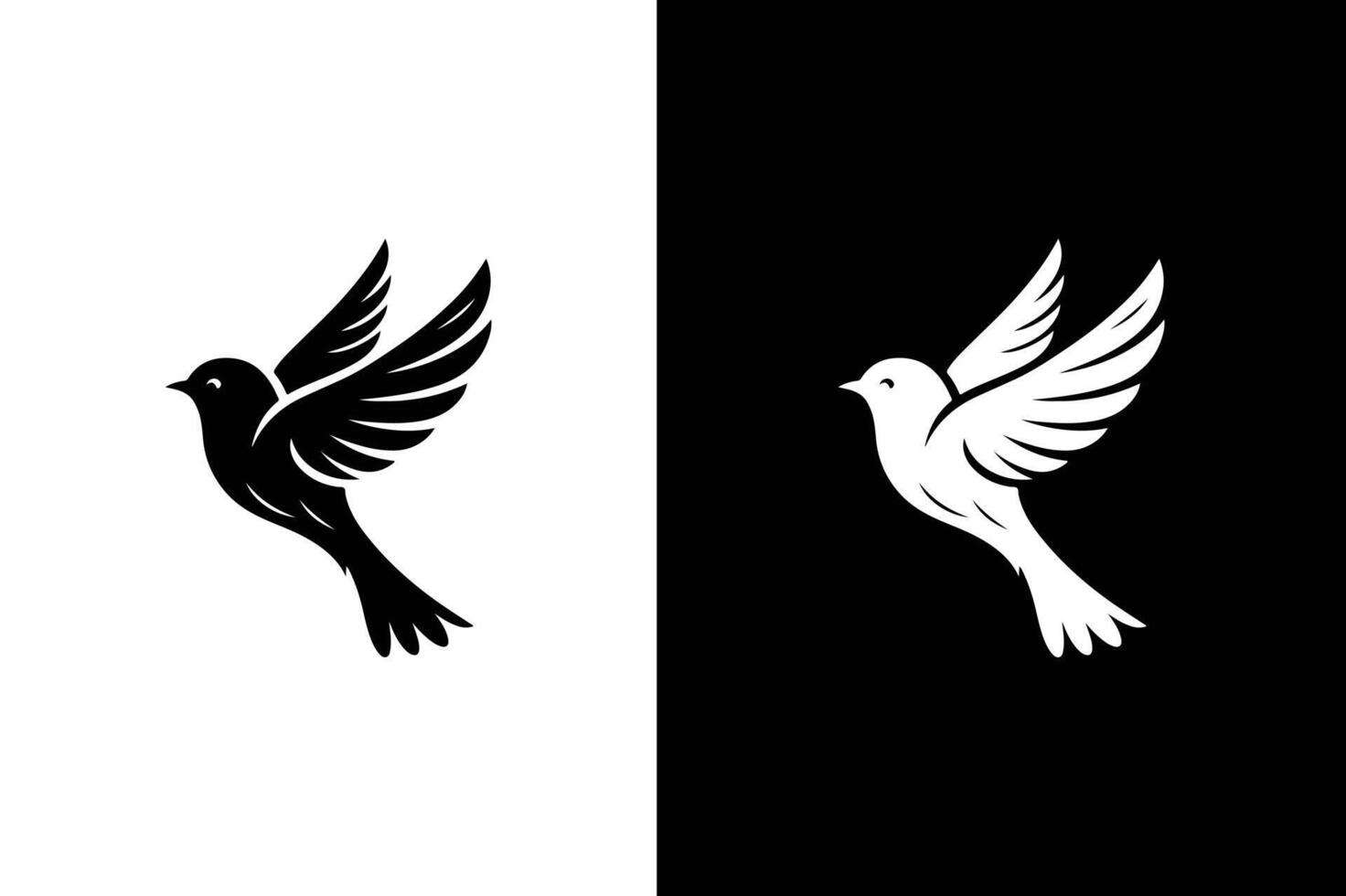 Bird icon silhouette. elements for design. Bird silhouette isolated on white black background vector