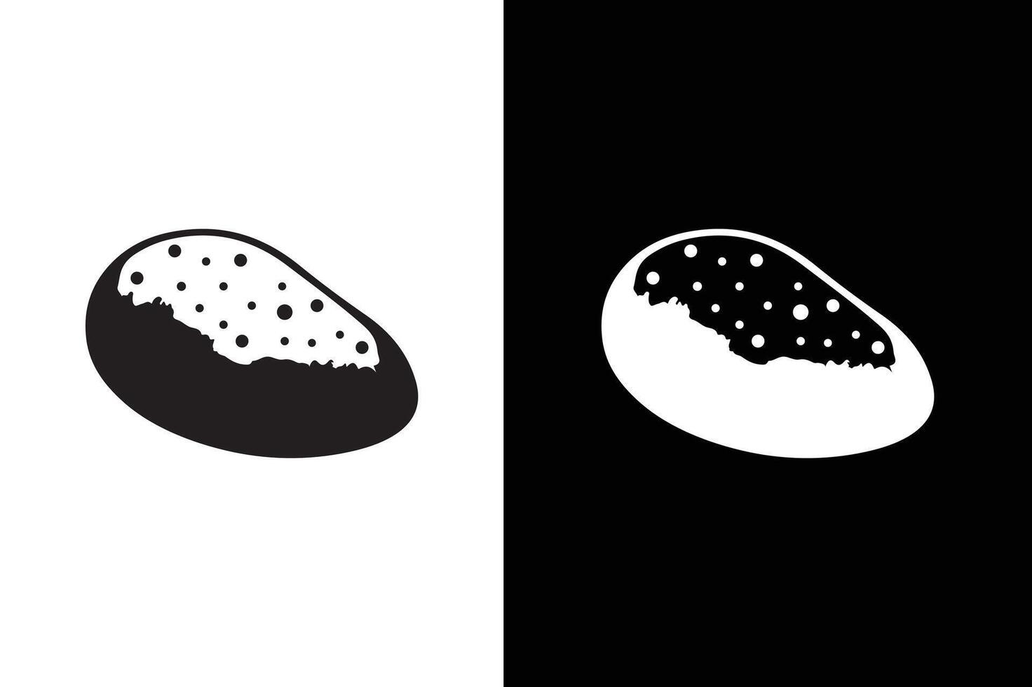 Potato icon. Vegetable food sign. Diet nutrition symbol. Potato Icon for design. White and black vector