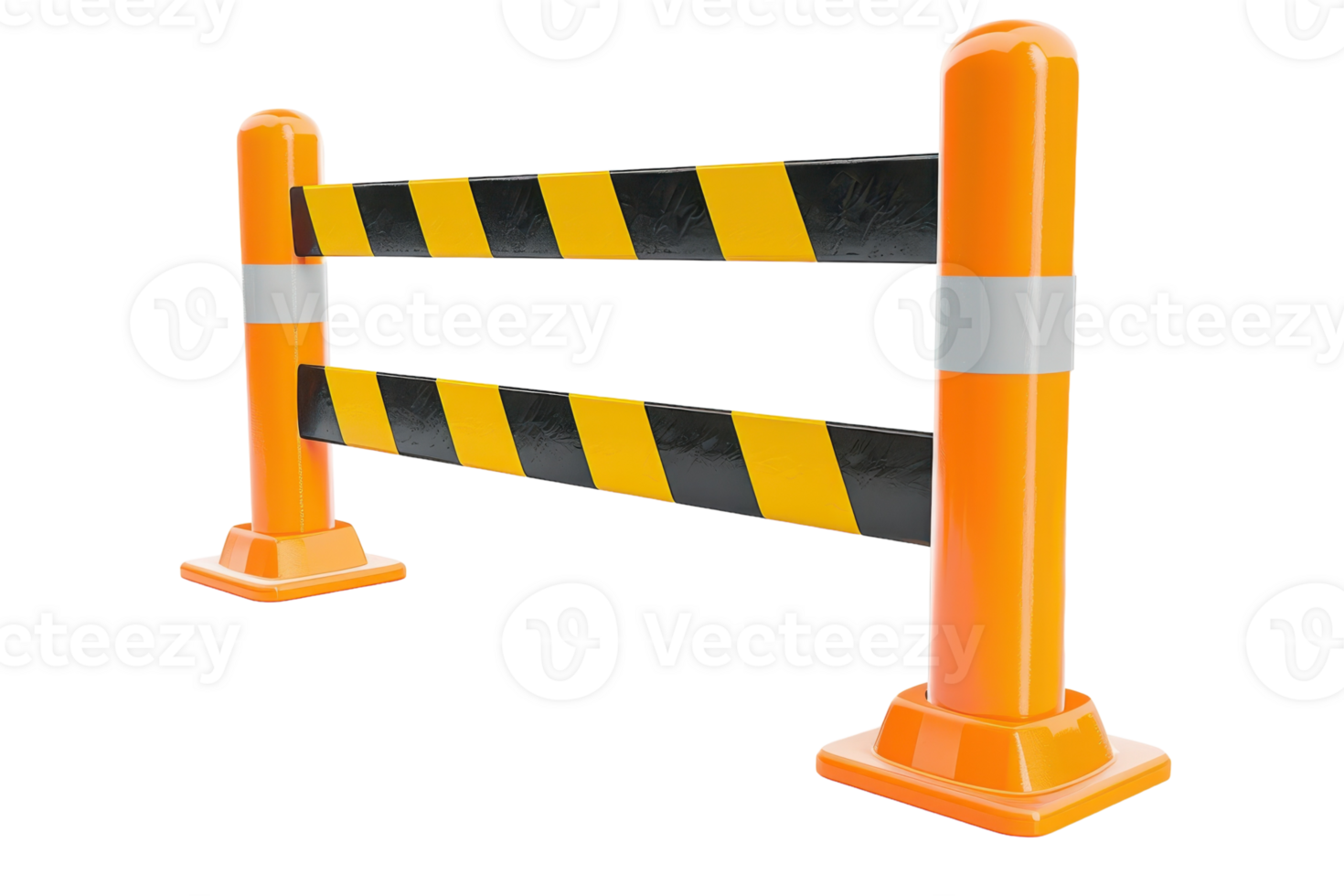 Barricade Safety Barrier On Transparent Background. png