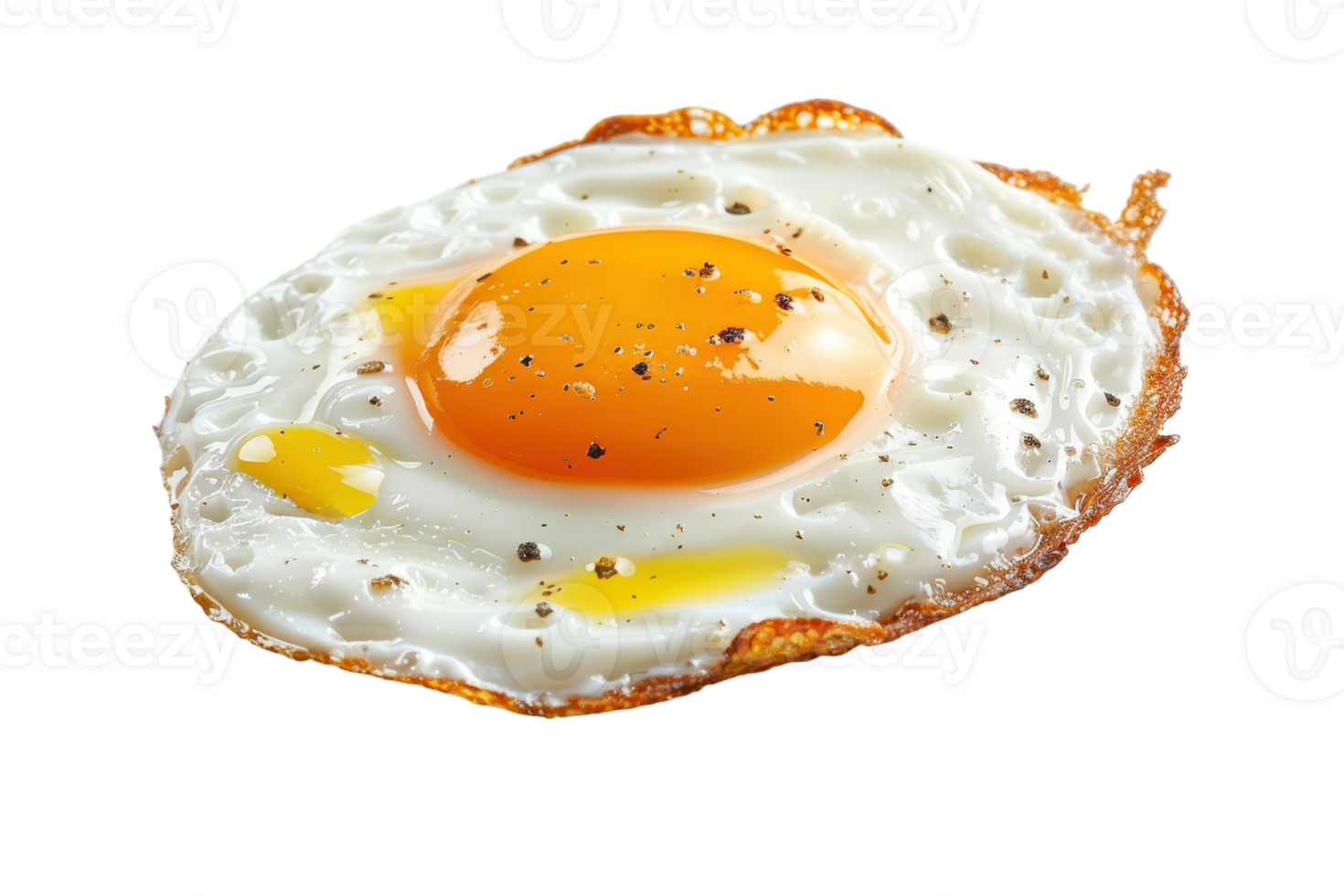 Fried Egg On Transparent Background. png