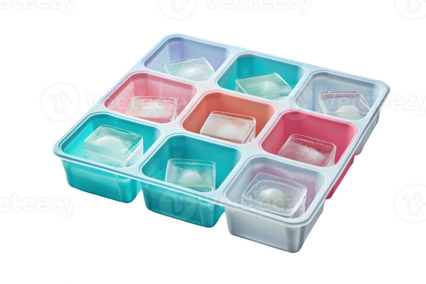 Rubber Ice Tray On Transparent Background. png