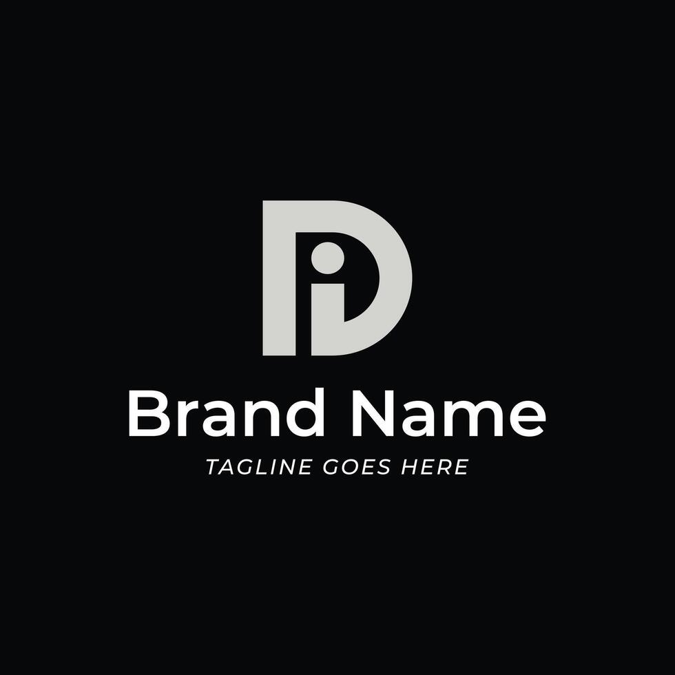 Di Tech letter logo vector