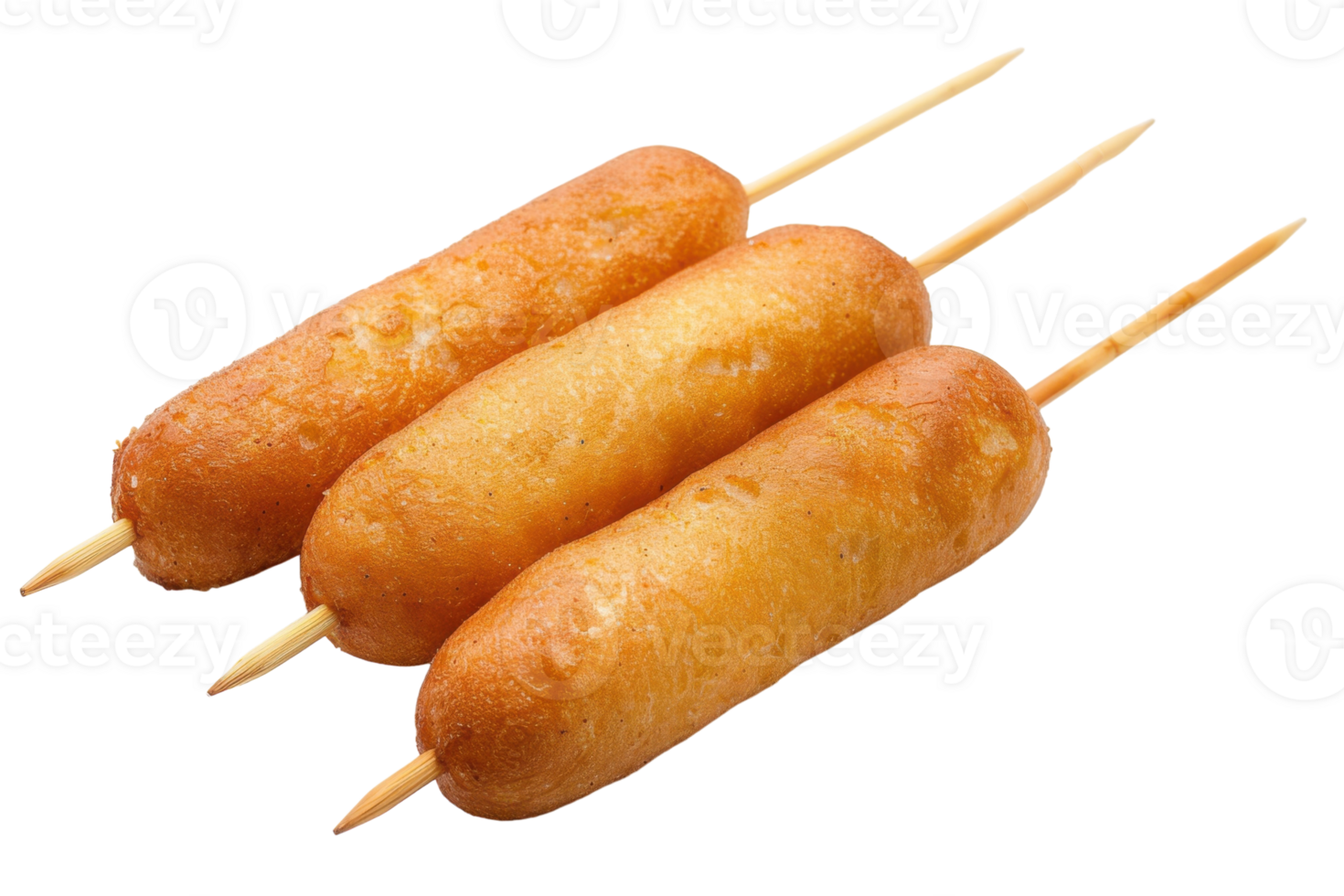 Corn Dogs Snack On Transparent Background. png