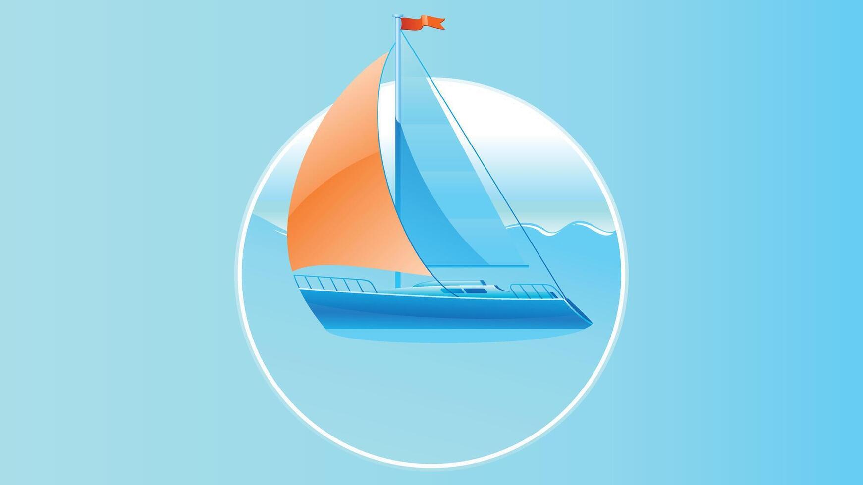 Summer sea vacation on beach elements illustration vector