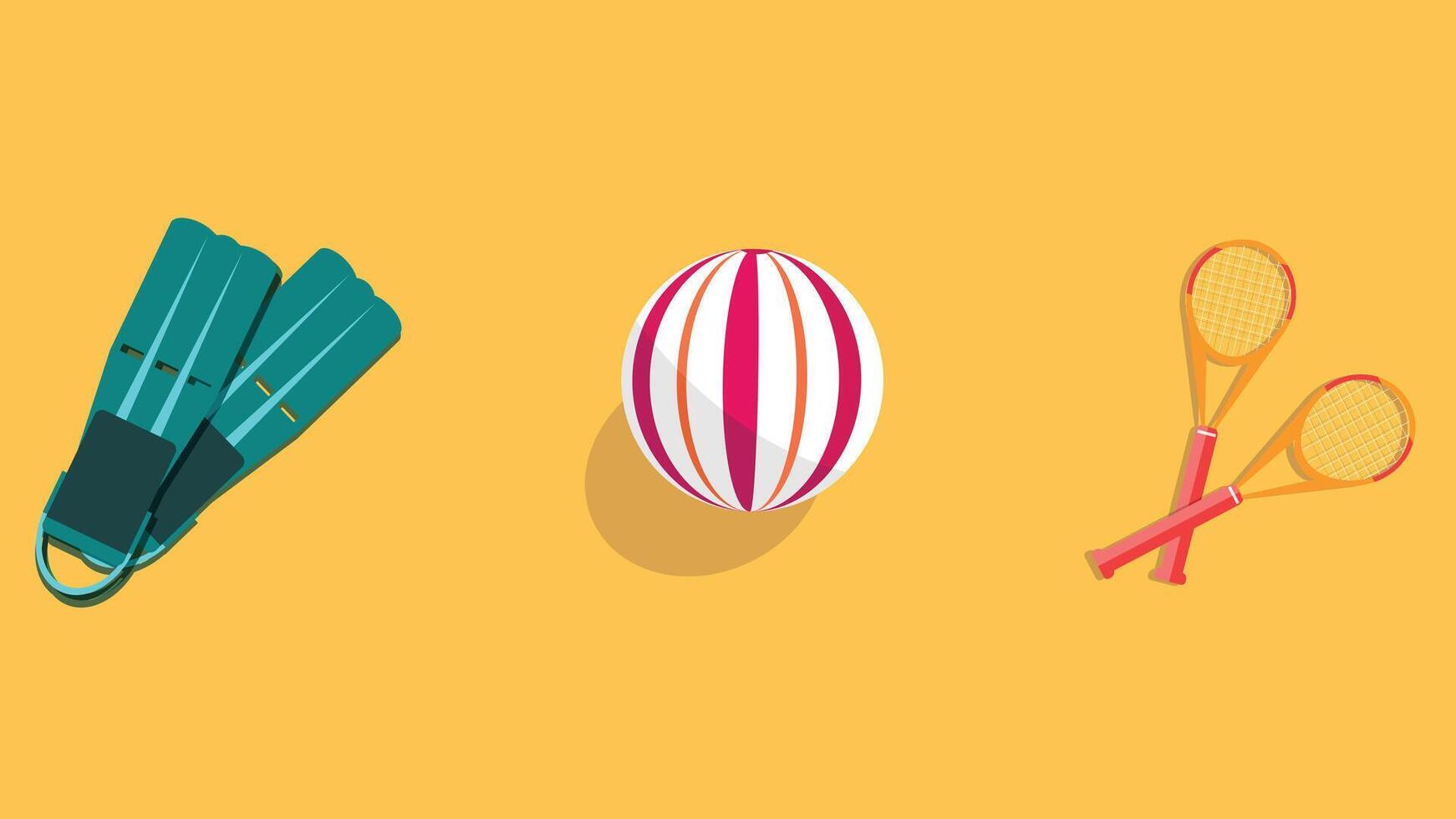 Summer on beach graphic illustration vector