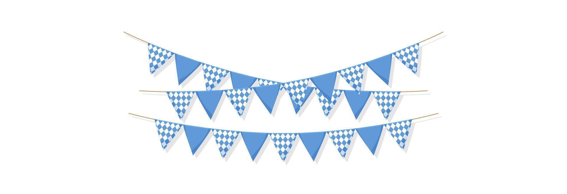 Flags on the ribbon. vector