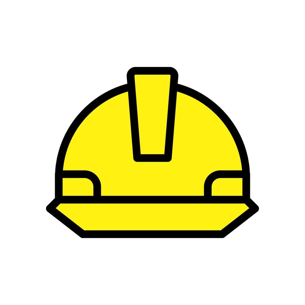 Yellow Construction helmet icon vector