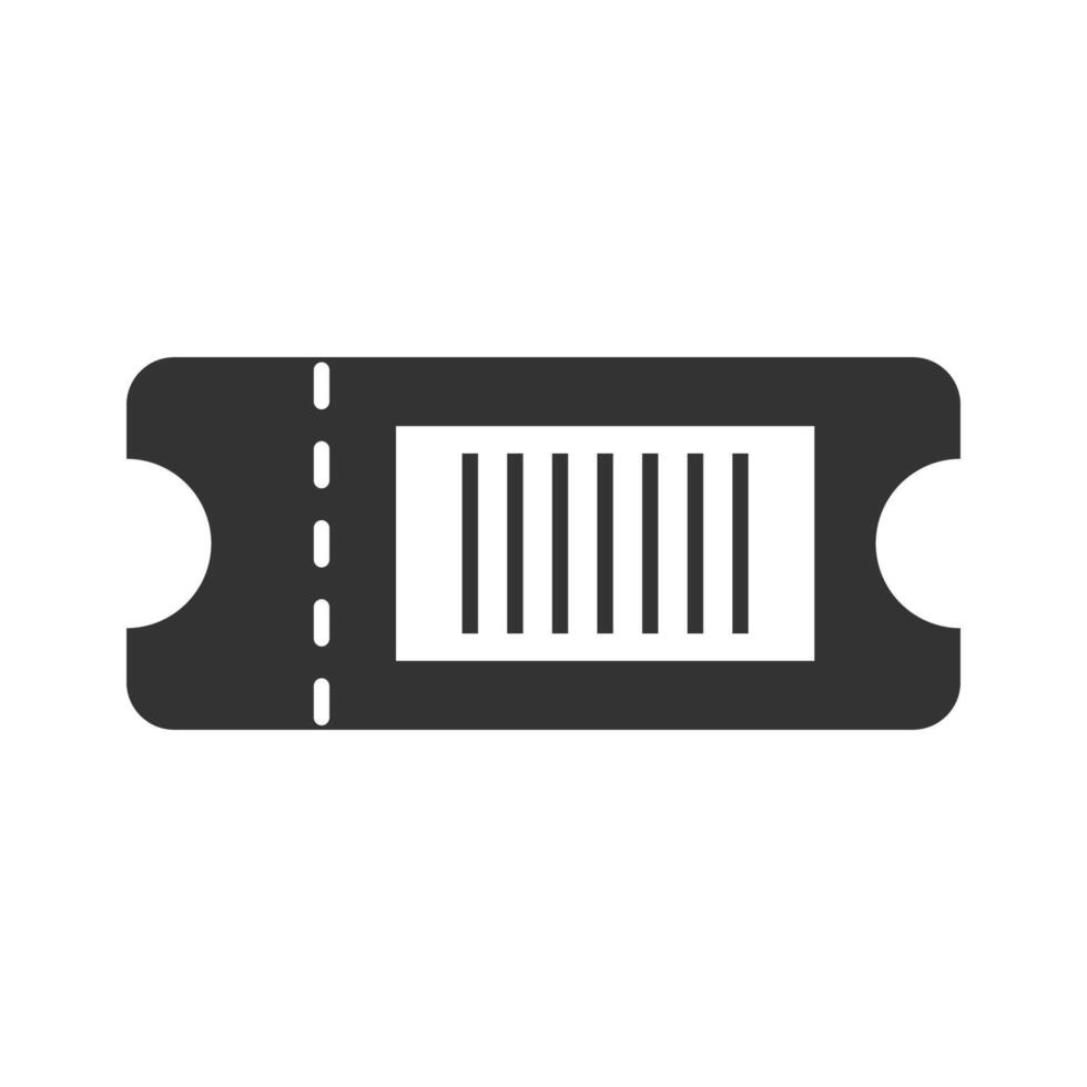 ticket icon with barcode vector