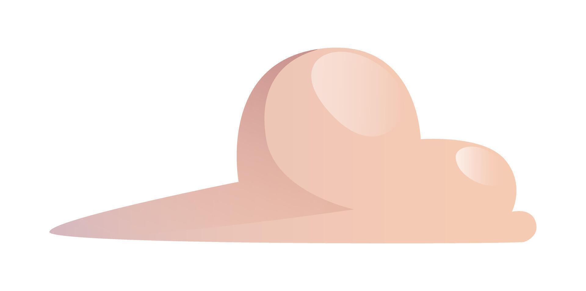Flat illustration of a minimalistic cloud design with soft gradient colors creating a serene and calm atmosphere perfect for backgrounds vector