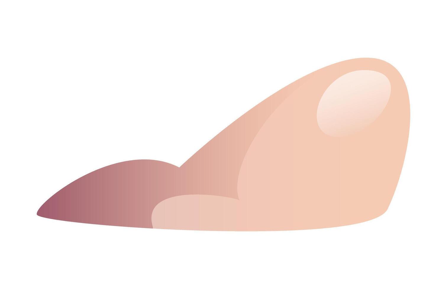 A flat illustration of a finger pointing up. The image depicts a hand gesture in a minimalistic and simplistic design suitable for various uses vector