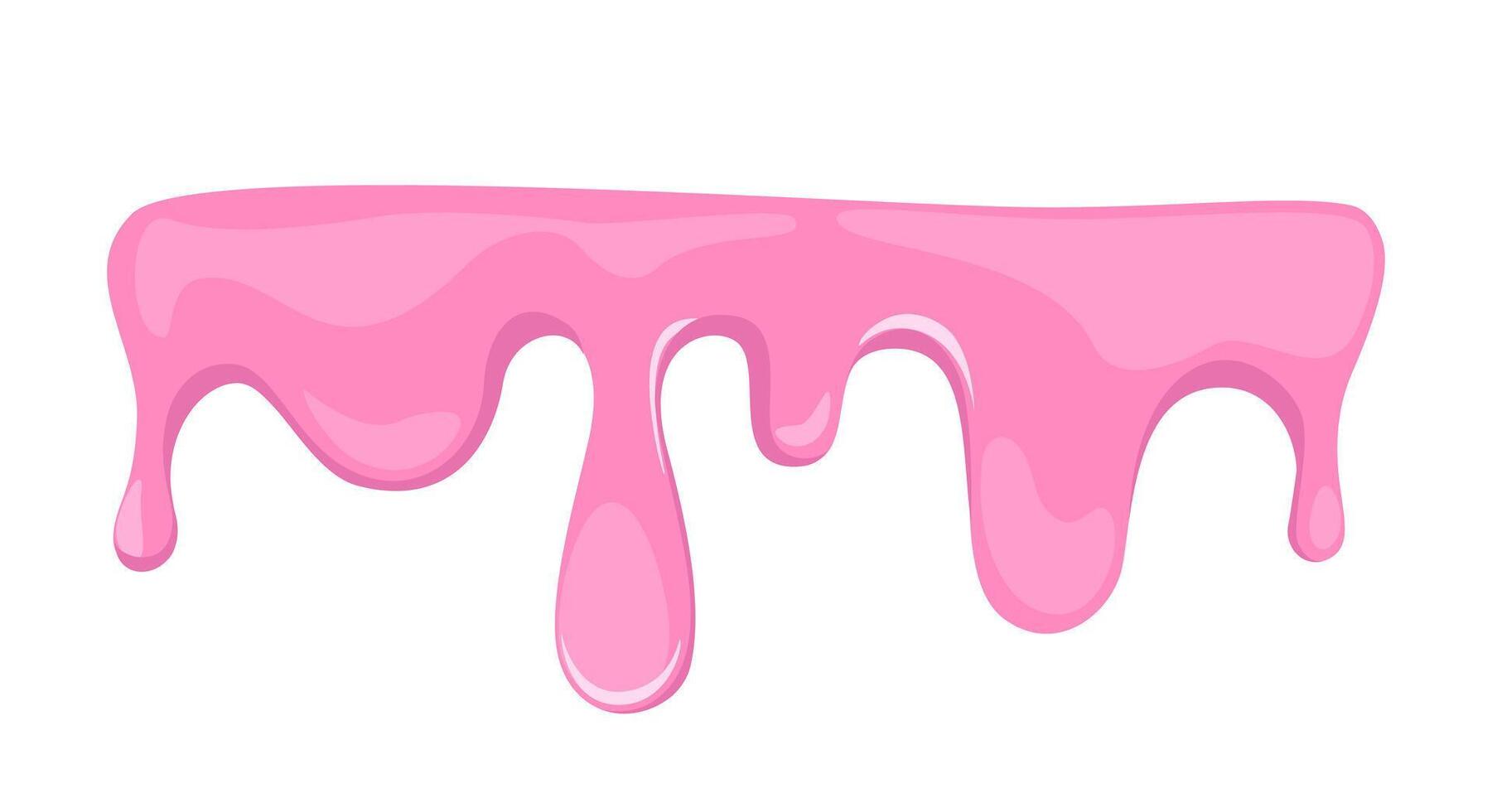 the flat illustration shows a seamless flow of pink goo this design element offers a playful representation of a flowing substance perfect for creative projects backgrounds or themed design vector