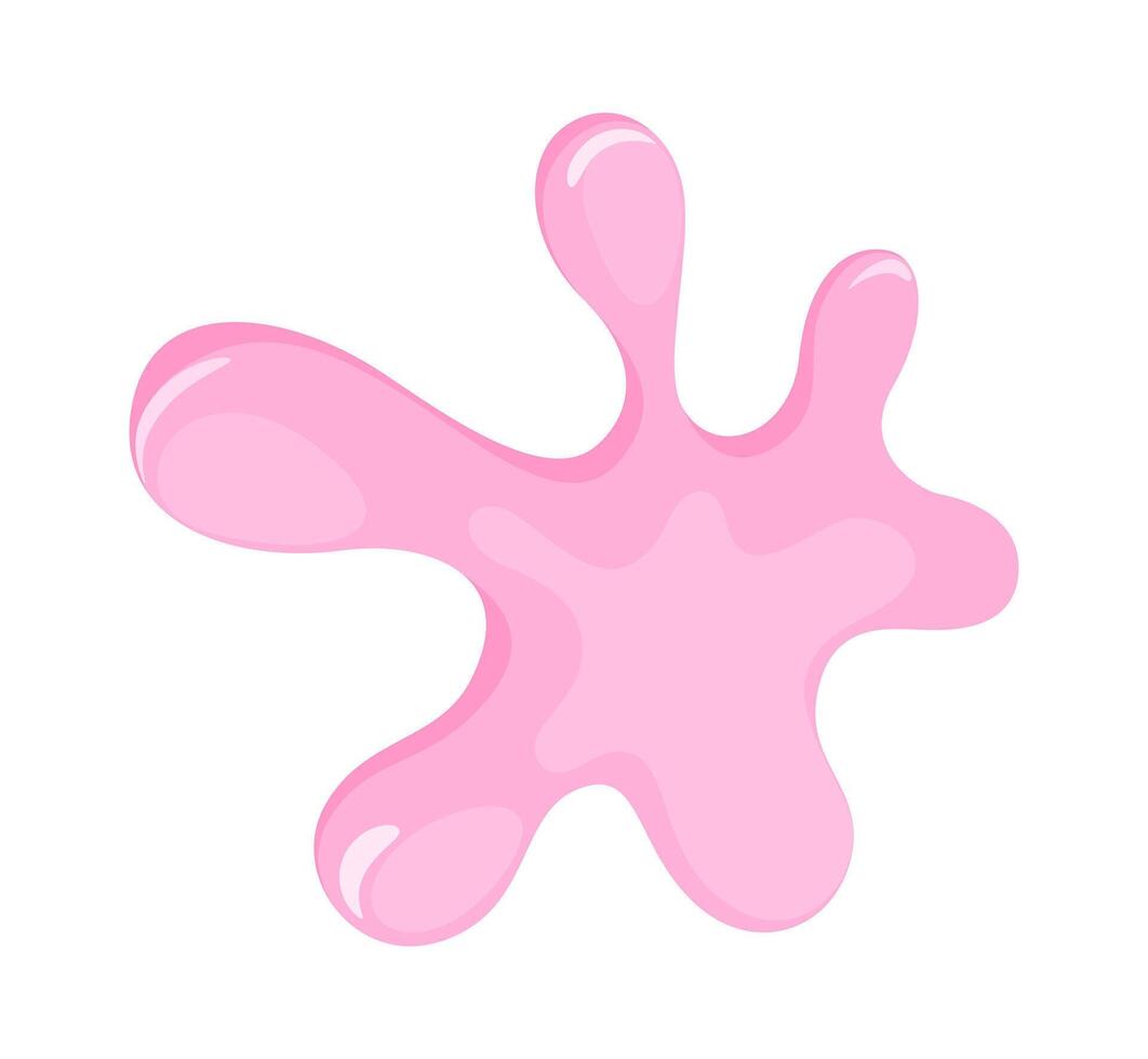 Pink colored fluid shaped splash in flat illustration a design element or background feature suitable for various creative art projects vector