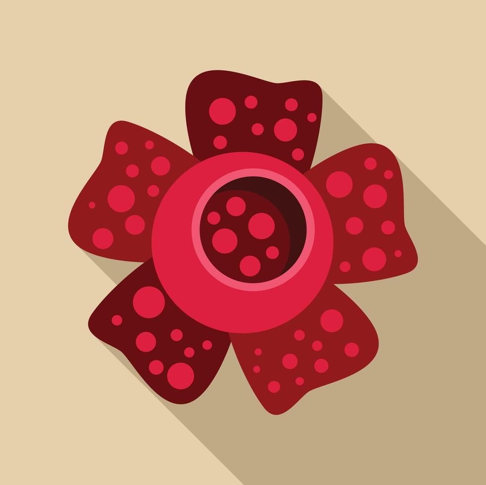 Rafflesia flower showing its five petals icon vector