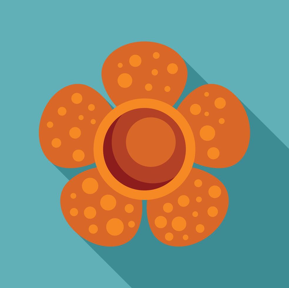 Rafflesia flower showing five petals growing wild vector