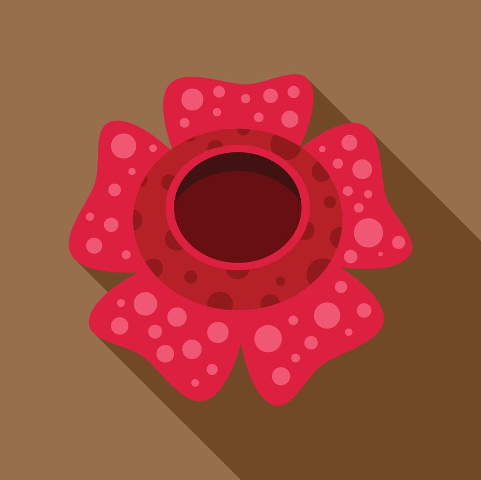 Rafflesia arnoldii flower growing in tropical climate icon vector