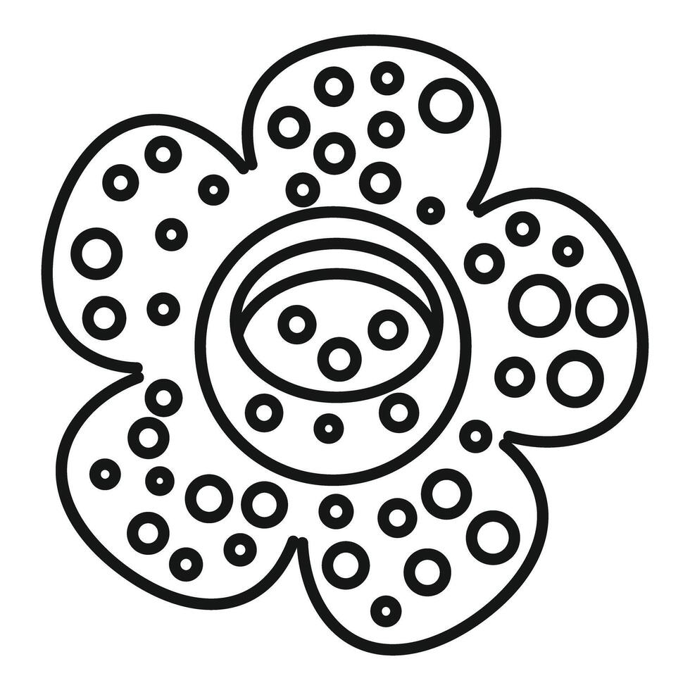 Flower teether icon showing baby toy for gums vector