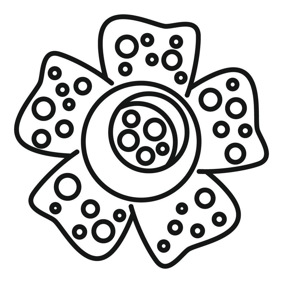 Rafflesia arnoldii flower growing in wild nature vector