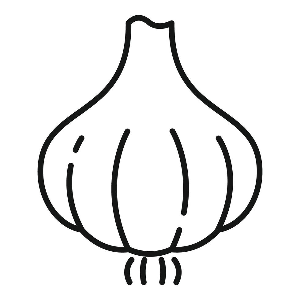 Garlic bulb icon representing cooking ingredient for flavor vector