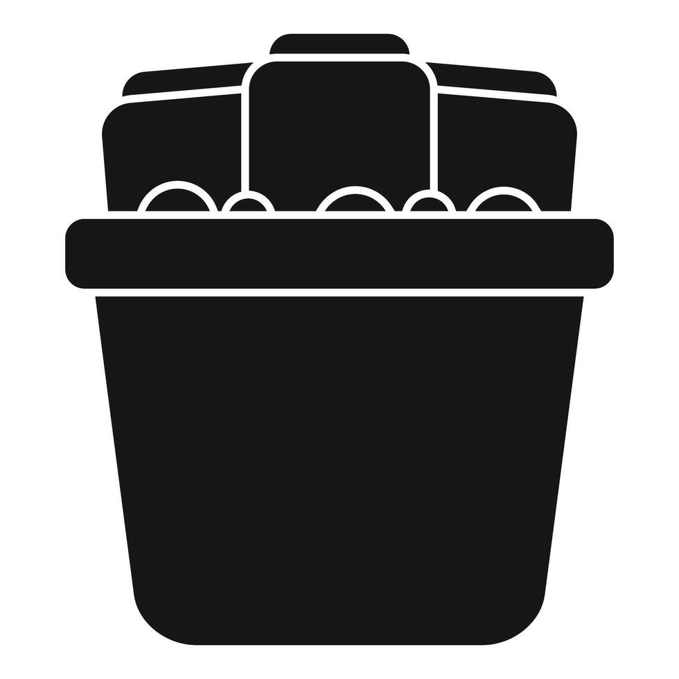 Full trash can overflowing with paper documents vector