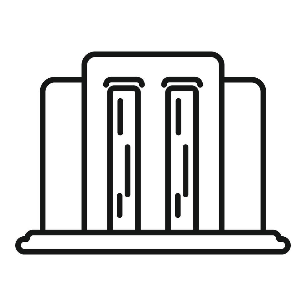 Modern toaster warming up bread slices icon vector