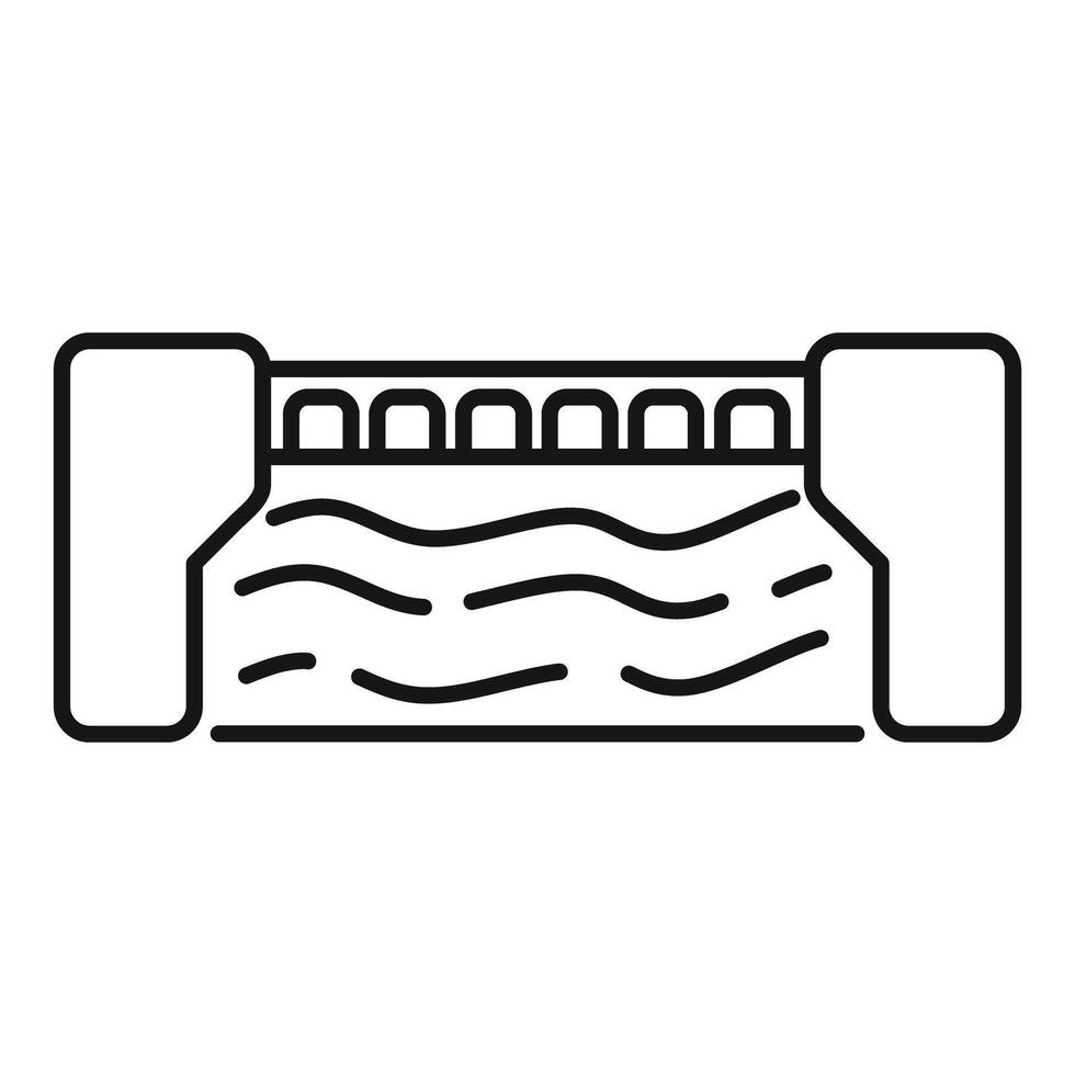 Hydroelectric station providing clean energy from river water vector