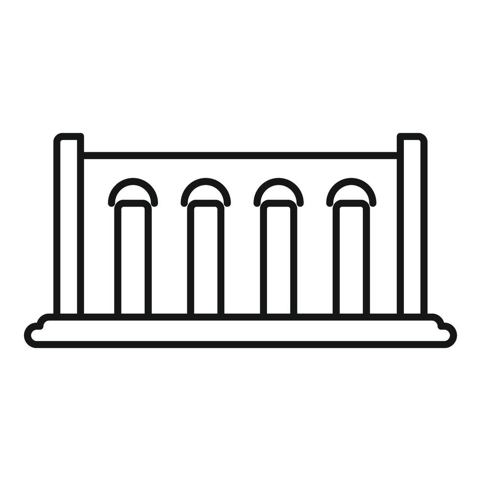 Building with columns icon representing classical architecture vector