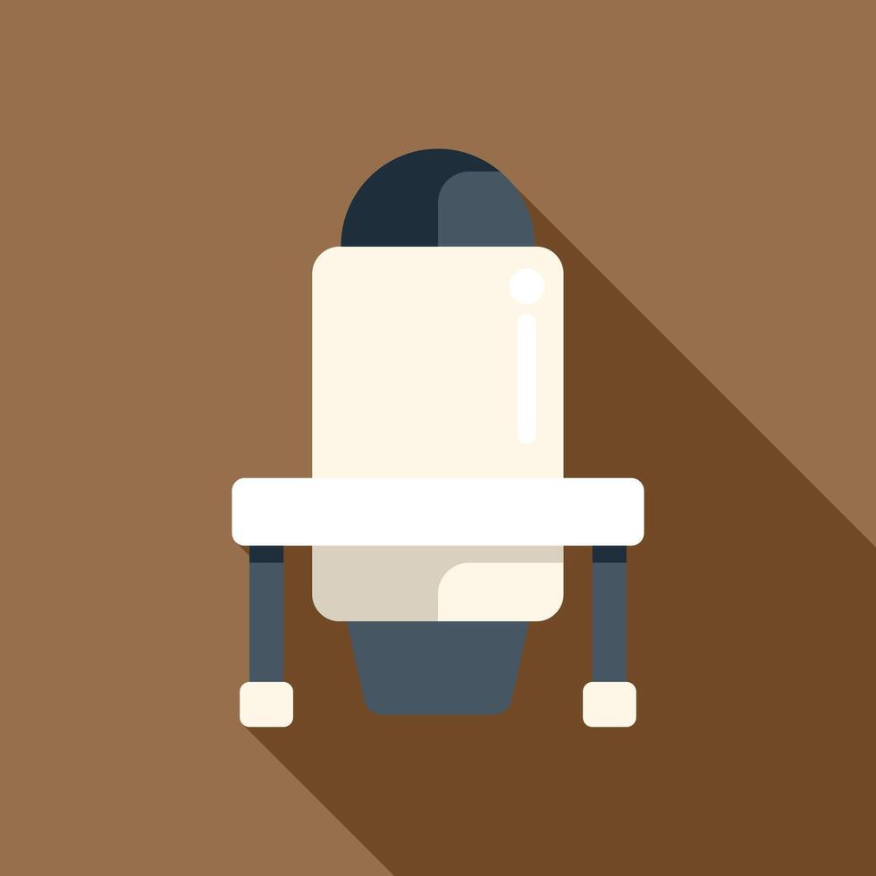 Modern coffee machine standing on brown background with long shadow vector