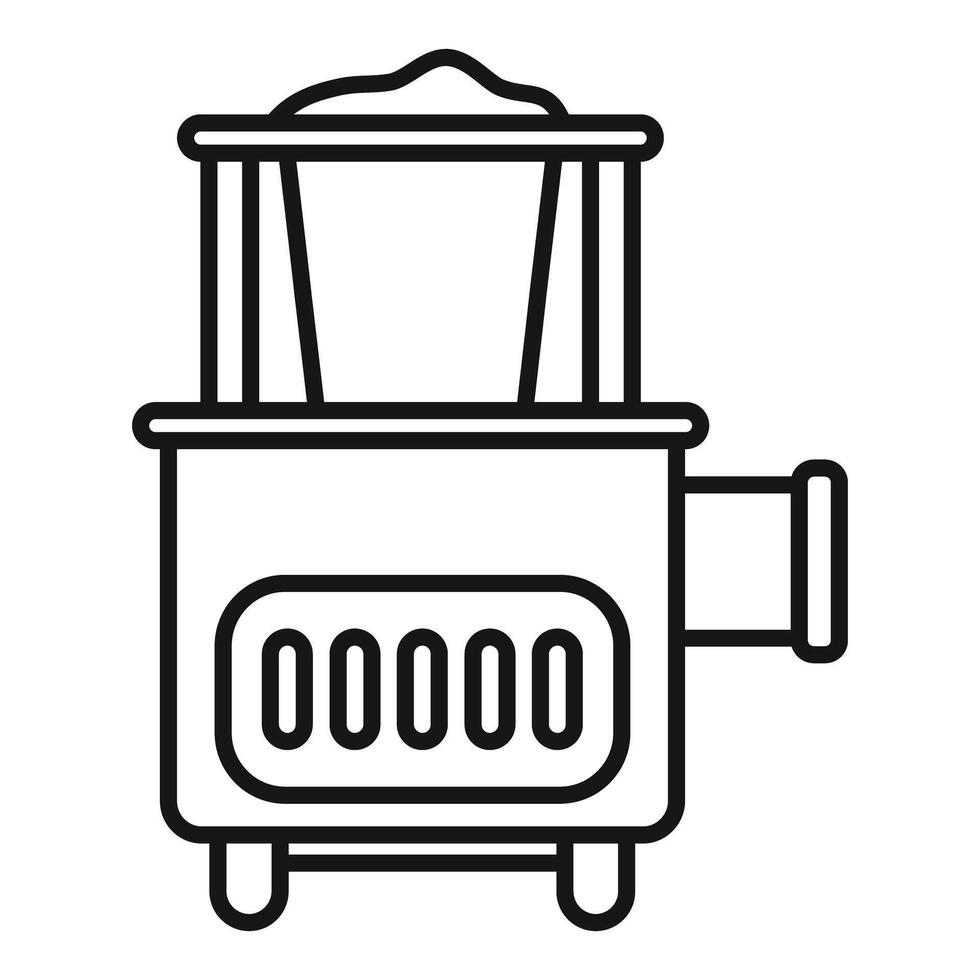 Modern electric smoker with temperature control displaying cooking time vector