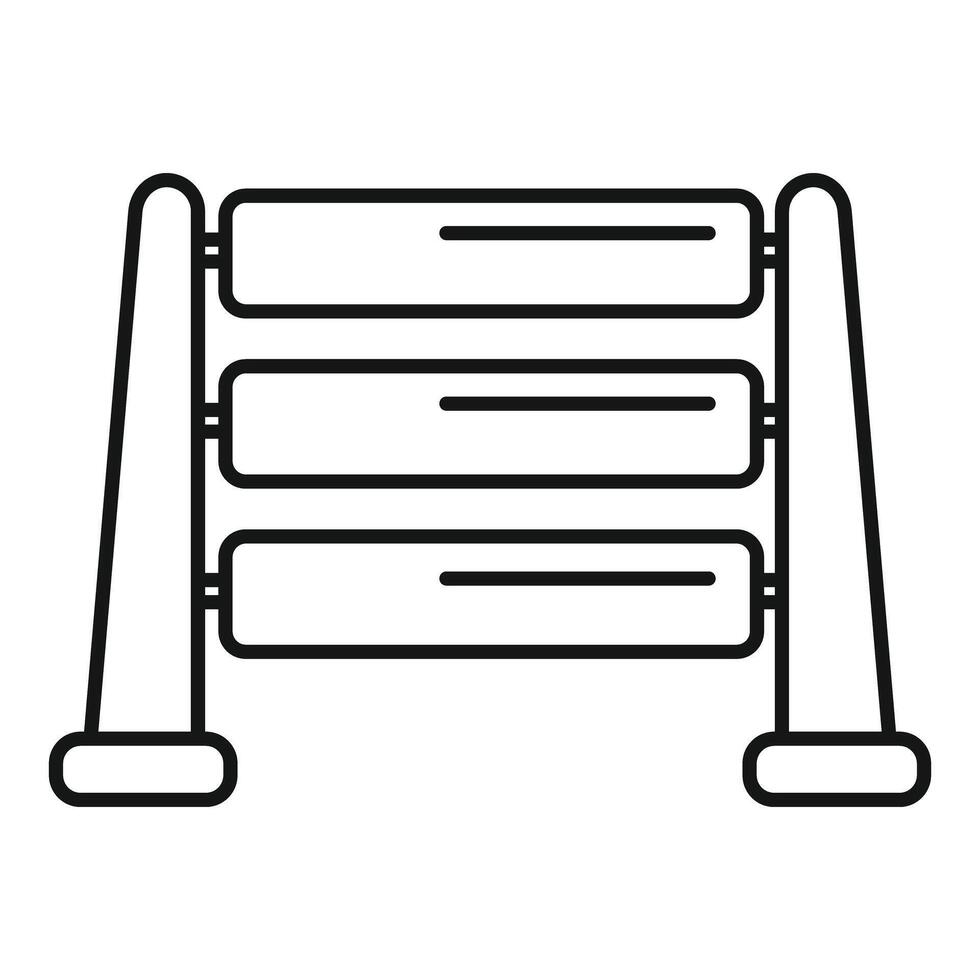 Playground equipment with three rotating rollers for children balancing fun vector