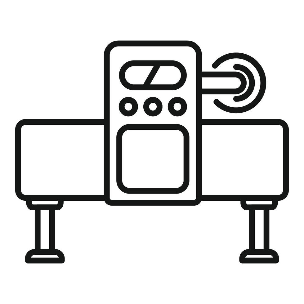 Conveyor belt system processing manufacturing production line icon vector