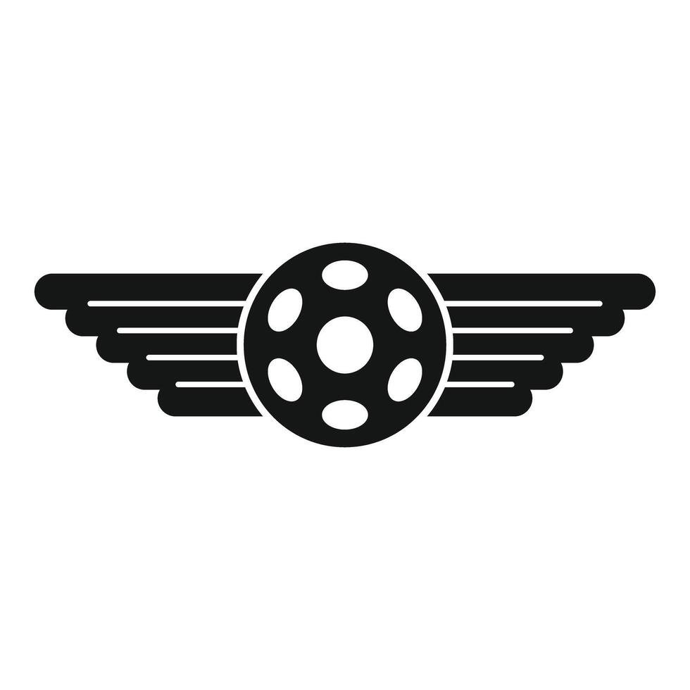 Floorball logo with wings symbolizing speed and agility vector