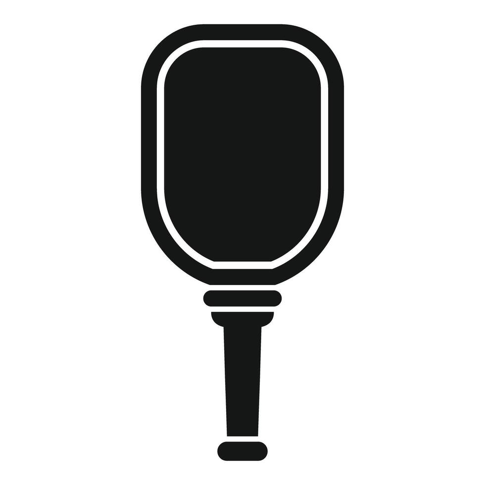 Black silhouette of hand mirror with handle for beauty and vanity vector