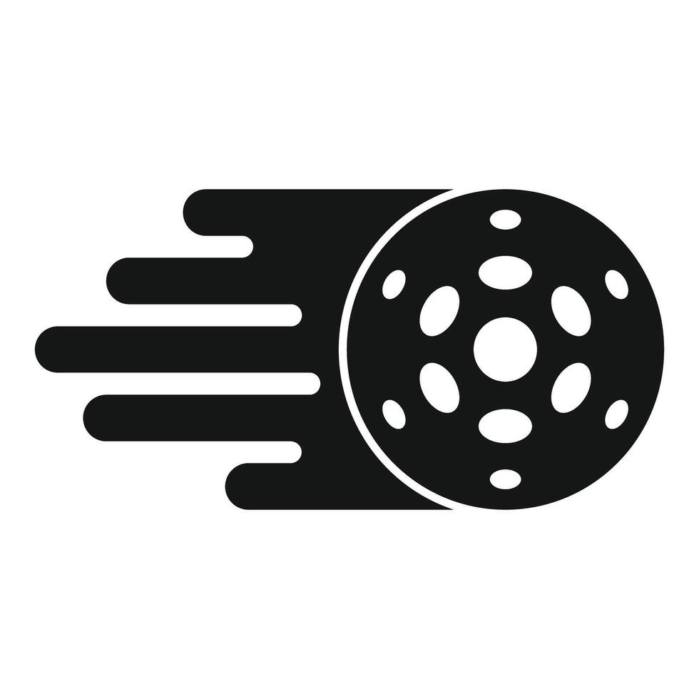 Abstract sphere moving at high speed leaving a trail vector