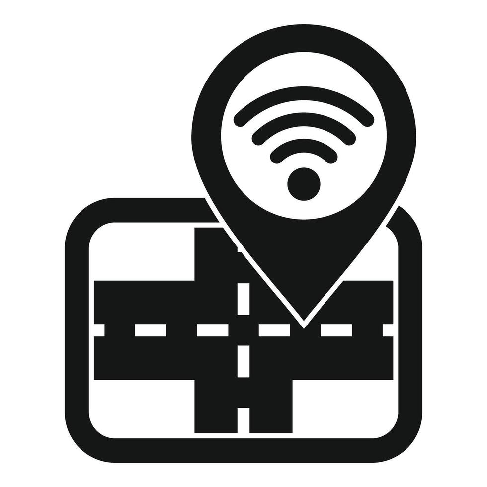 Wifi location icon showing public network spot with wireless internet access vector