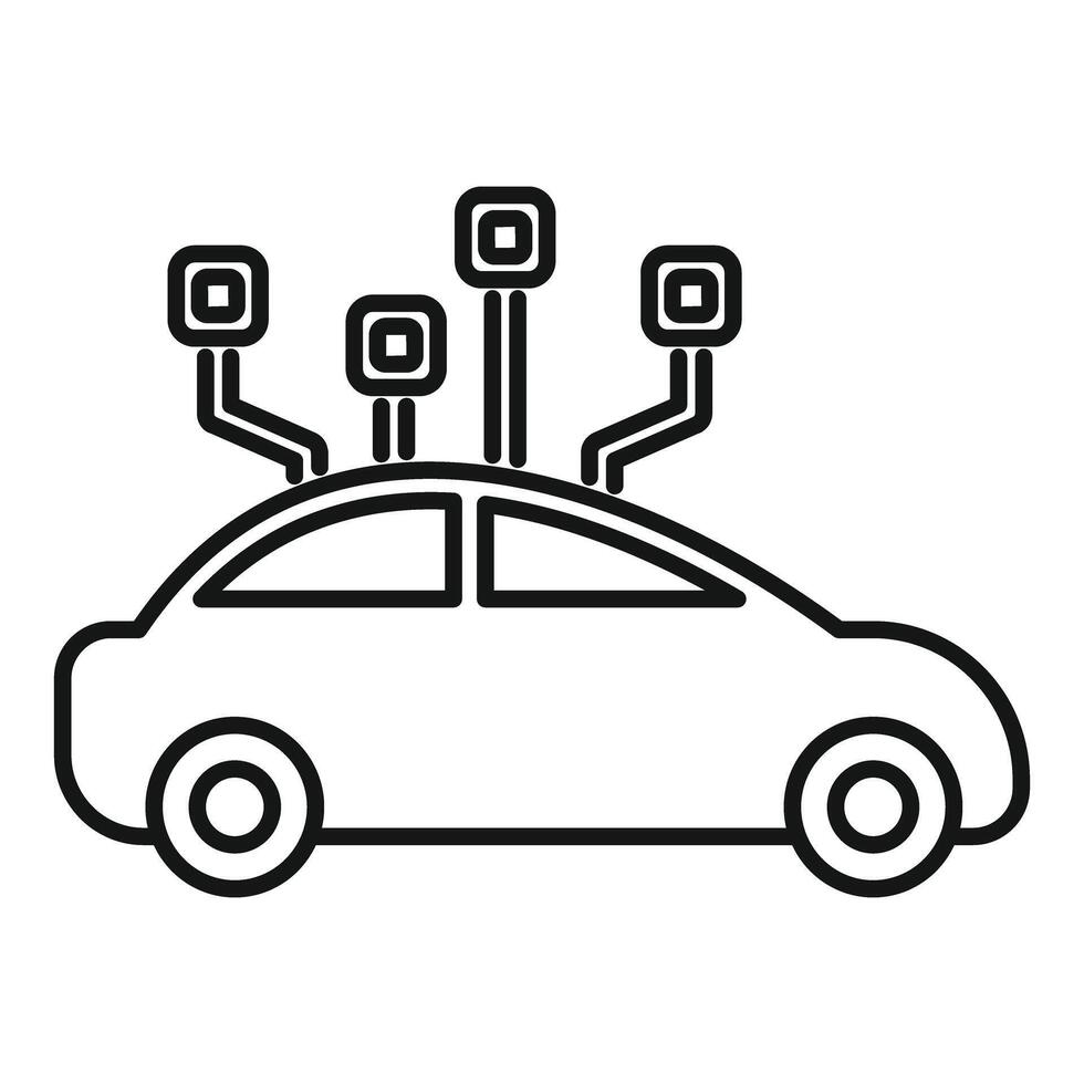 Smart car using sensor network for self driving vector