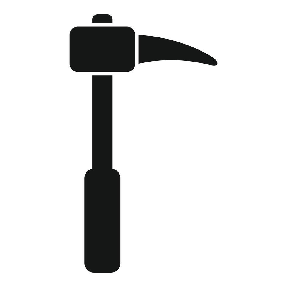 Blacksmith hammer with wooden handle forging metal icon vector