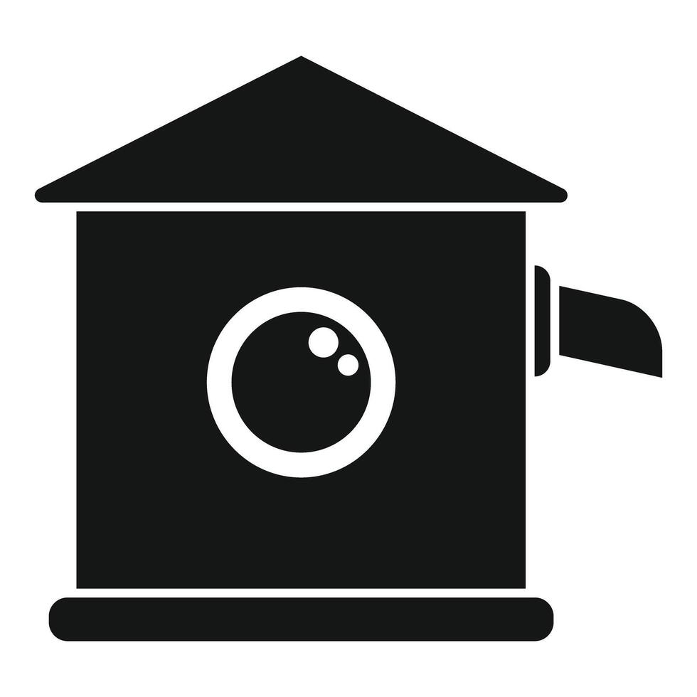 Simple vector icon of a tumble dryer with a front loading door