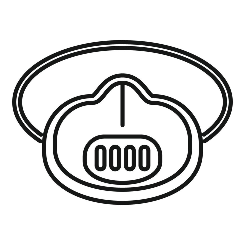 Medical mask protecting from virus and pollution icon vector