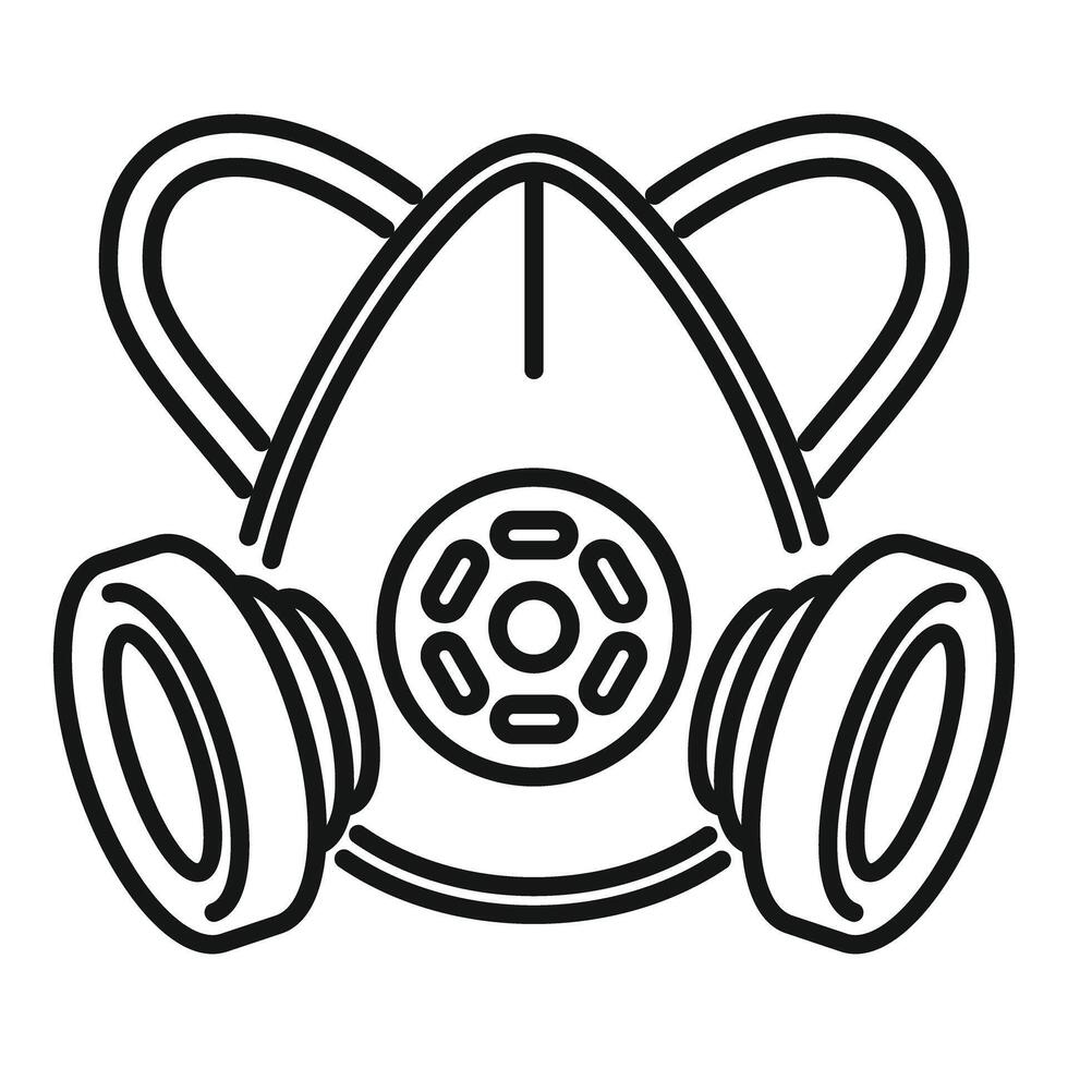 Respirator mask protecting from toxic fumes and viruses vector