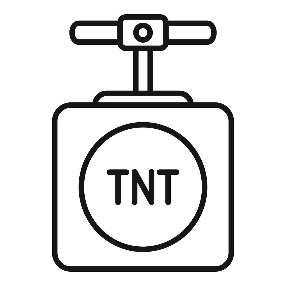 Dynamite plunger detonating tnt explosive icon vector