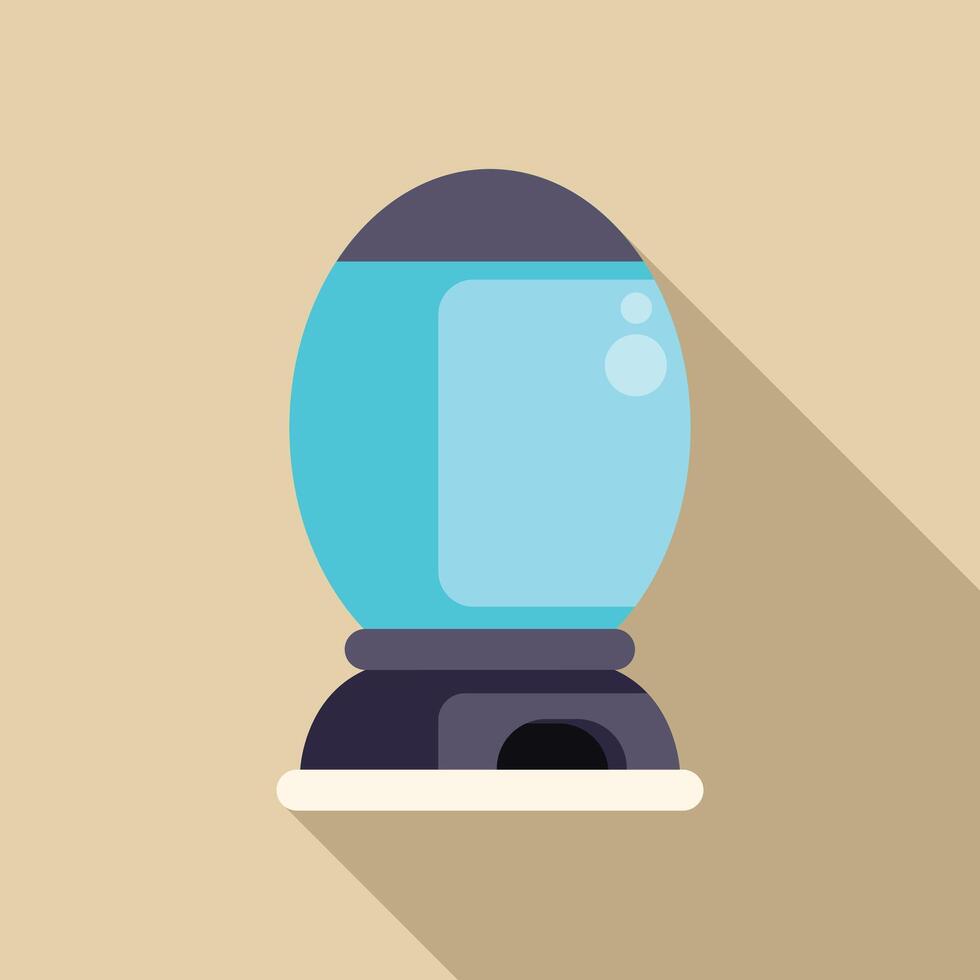 Round aquarium with empty pedestal for pet shop logo vector