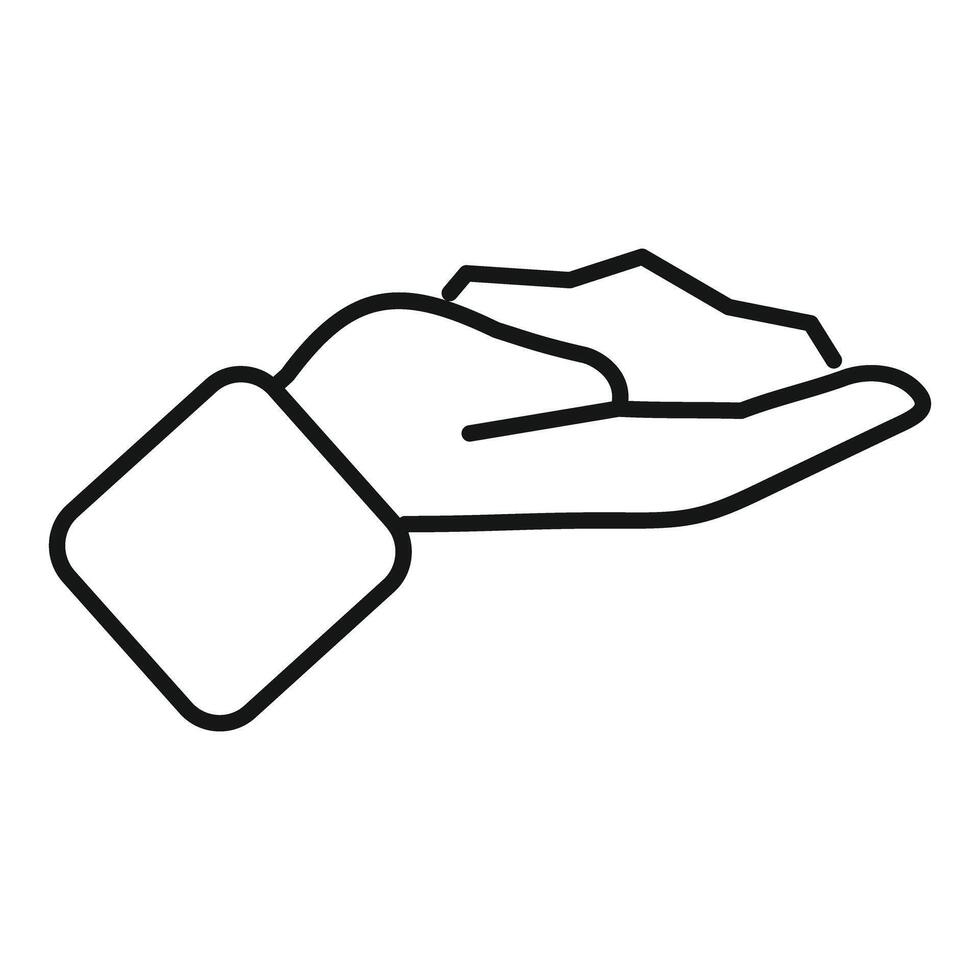 Businessman hand is holding an invisible object vector