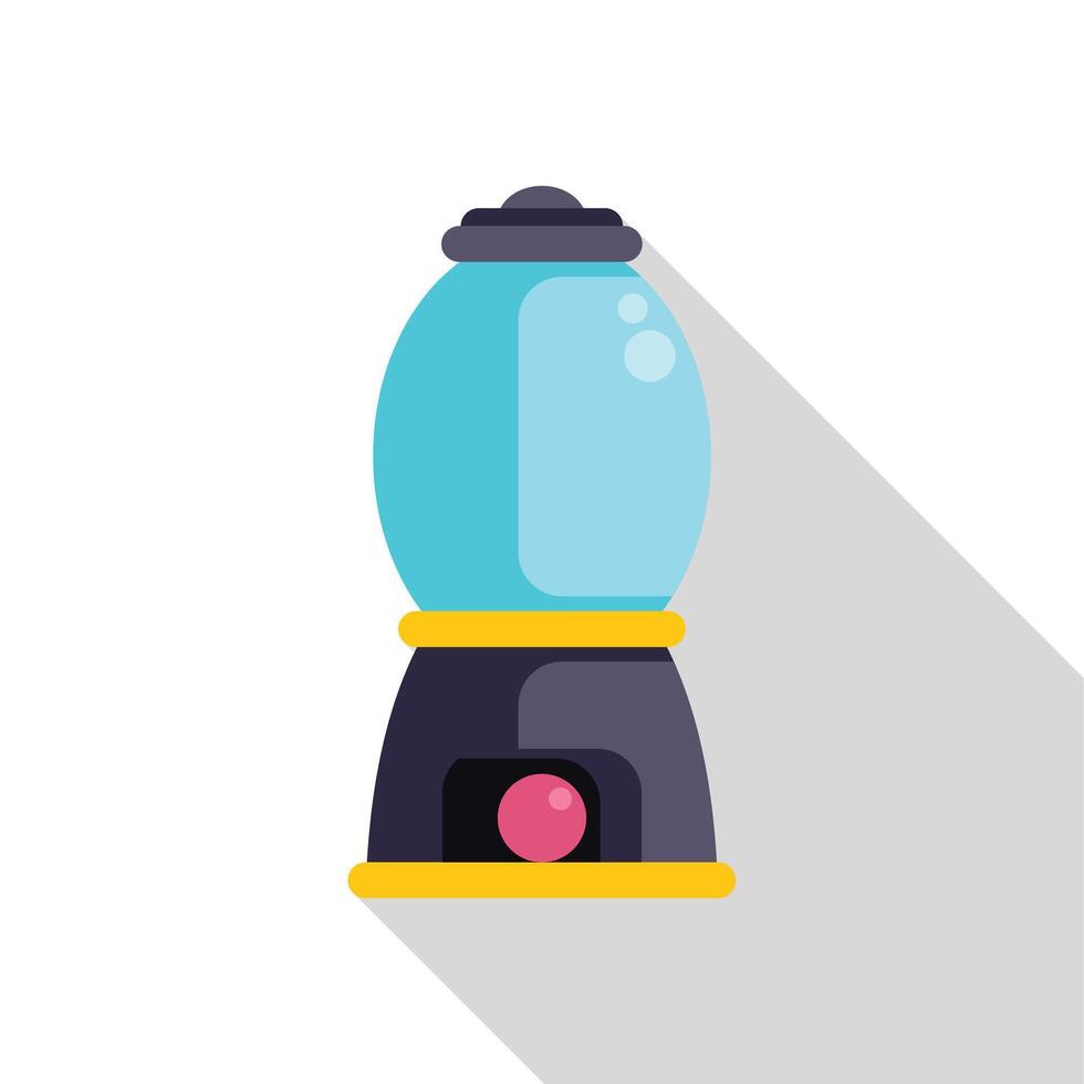 Gumball machine dispensing a pink gumball icon vector