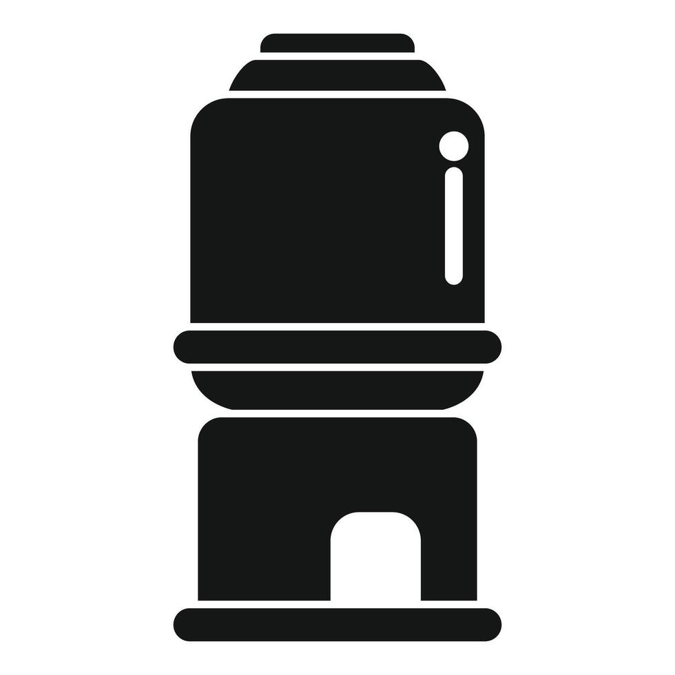 Water cooler icon representing refreshing beverage dispenser for thirsty people vector
