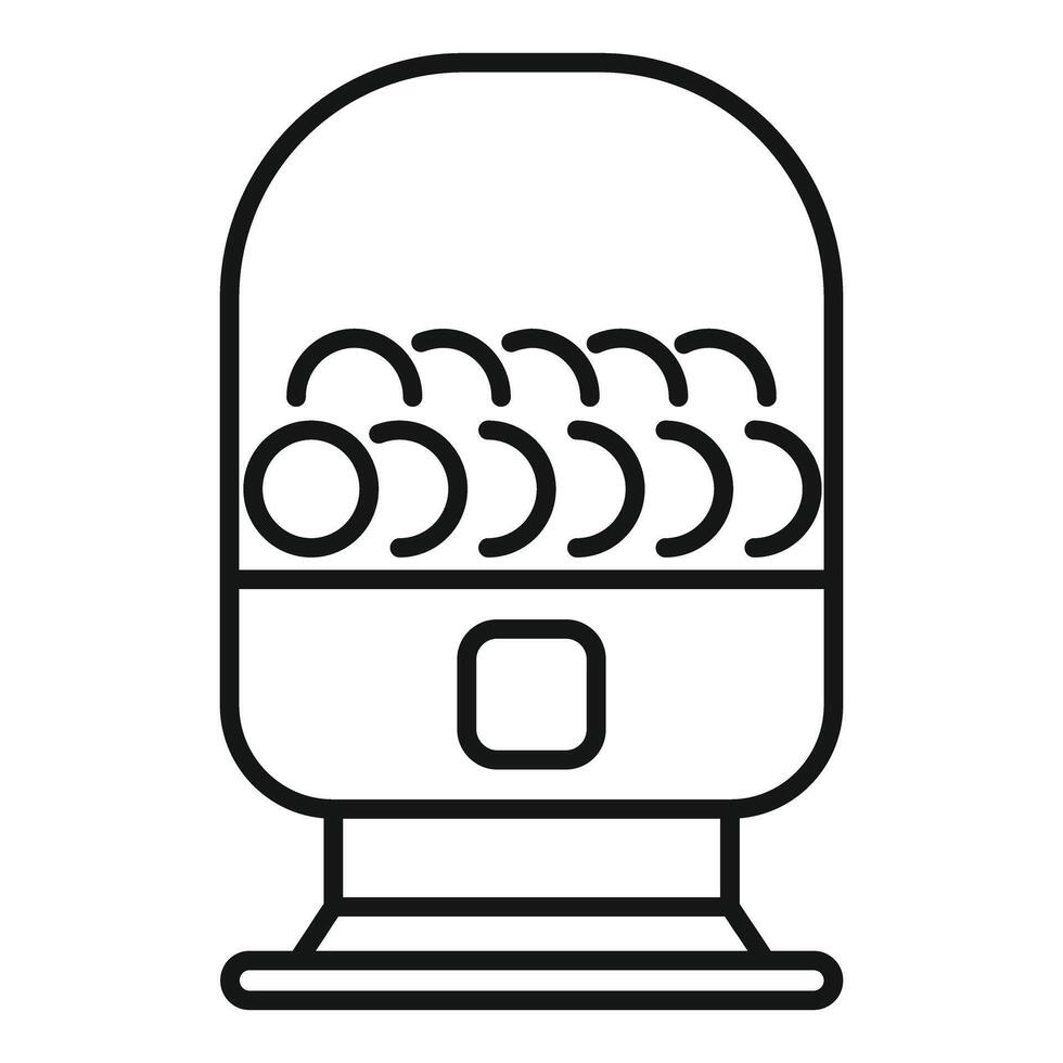Round shaped gumball vending machine icon for website, print, and mobile ui vector