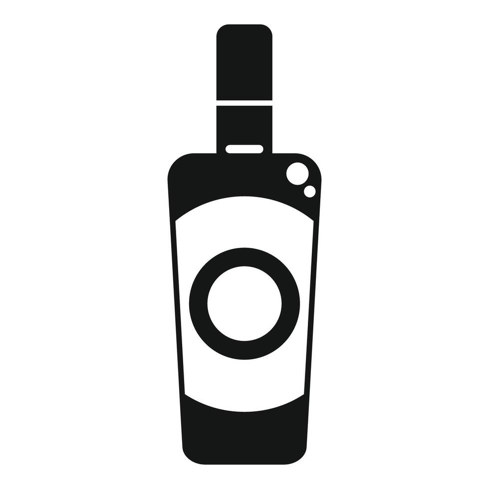 Bottle of rum or whiskey with blank label for branding vector