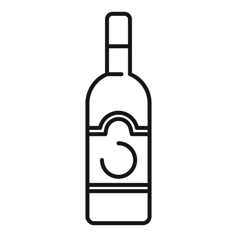 Bottle of alcohol strong drink minimalist icon design vector