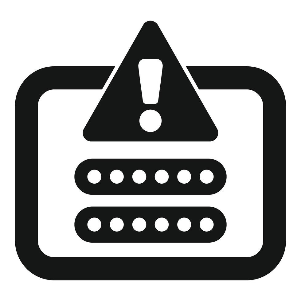 Warning sign with password form showing access denied vector